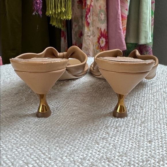 Anthropologie CAVERLEY 100% Leather Stella II Mules Nude Tan Size 41 / US 11 - Picture 7 of 7